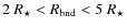 $2~R_{\star} < R_{\rm bnd} < 5~R_{\star}$