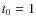 $t_{\rm0}=1$