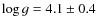 $\log g=4.1\pm 0.4$