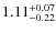 $ 1.11_{\rm -0.22}^{+0.07}$