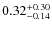 $\rm0.32^{+0.30}_{-0.14}$