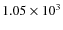 $1.05\times 10^{3}$