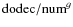 ${\rm dodec/num}^{g}$