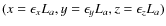 $(x=\epsilon_x L_a,y=\epsilon_y L_a,z=\epsilon_z L_a)$