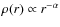 $\rho(r) \propto r^{-\alpha}$