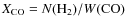 $X_{\rm CO} = N({\rm H}_{2})/W\rm (CO)$
