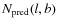 $N_{\rm pred}(l,b)$