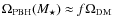 $\Omega_{\rm PBH}(M_{\star}) \approx f \Omega_{\rm DM}$