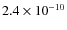 $2.4\times 10^{-10}$