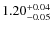 $1.20^{\rm +0.04}_{-0.05}$