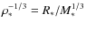 $\rho_*^{-1/3} = R_{*}/M_{*}^{1/3}$