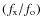 $(f_{\rm x}/f_{\rm o})$