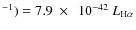 $^{-1} )= 7.9~\times~~10^{-42}~L_{\rm H\alpha}$