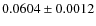 $0.0604\pm0.0012$