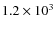 $1.2\times10^3$