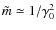 $\tilde{m} \simeq 1/\gamma_0^2$