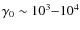 $\gamma_0 \sim
10^3{-}10^4$