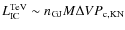 $L_{\rm IC}^{\rm TeV} \sim n_{\rm GJ} M \Delta V P_{\rm c, KN}$