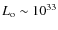$L_{\rm o} \sim 10^{33}$