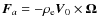${\vec F }_a = - \rho_{\rm e} {\vec V}_0 \times \bf {\Omega} $