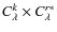 $C_\lambda^k\times C_\lambda^{r*}$