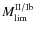 $M_{\rm lim}^{\rm II/Ib}$