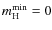 $m^{\rm min}_{\rm H}=0$