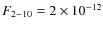 $F_{2-10}=2\times 10^{-12}$