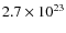 $2.7\times 10^{23}$