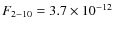 $F_{2-10}=3.7\times 10^{-12}$
