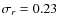 $\sigma_r=0.23$