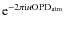 ${\rm e}^{-2\pi {\rm i} u {\rm OPD}_{\rm atm}}$