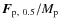 $\vec{F}_{{\rm p}{,~0.5}}/M_{\rm p}$