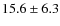 $15.6\pm6.3$