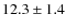 $12.3\pm1.4$