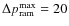 $\Delta p_{\rm ram}^{\rm max}= 20$