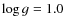 $\log g =1.0$