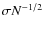 $\sigma N^{-1/2}$