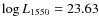 $\log L_{\rm 1550} =
23.63$
