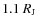 $1.1~R_{\rm J}$