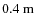 $0.4~{\rm m}$