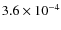 $3.6\times10^{-4}$