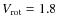 $V_{\rm rot}=1.8$