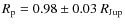$R_{\rm p} = 0.98 \pm 0.03 ~{R}_{\rm Jup}$