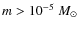 $m > 10^{-5}~M_\odot$