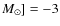 $M_\odot ] = -3$