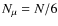 $N_\mu = N/6$