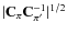 $\vert{\bf C}_{\pi} {\bf C}_{\pi'}^{-1}\vert^{1/2}$