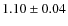 $1.10\pm0.04$