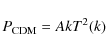\begin{displaymath}P_{\rm CDM}= A k T^2(k)
\end{displaymath}